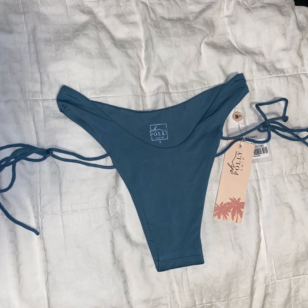 🆕 OH POLLY Teal Brazilian Bikini Bottom